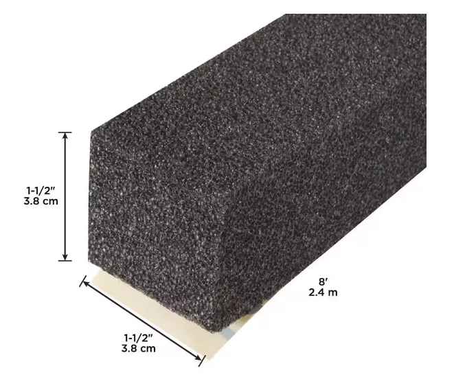 1-1/2-Inch X 1-1/2-Inch X 8-FootBlack, Expandable Foam Weatherseal