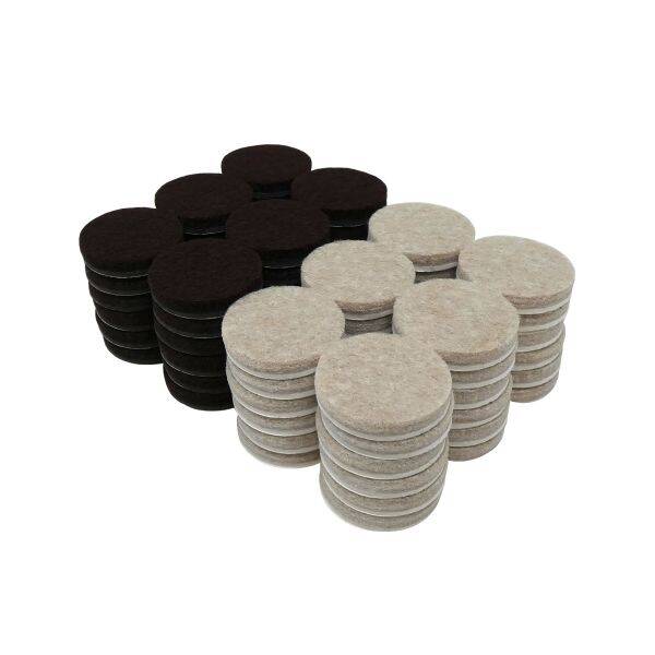 1-Inch Round Oatmeal And Brown Super Slide, 72 Pieces