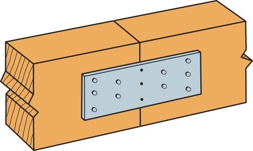 1-13/16-Inch X 5-Inch 20-Gauge Galvanized Tie Plate