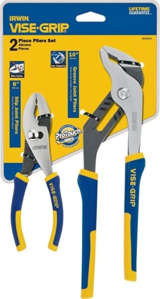 ProPlier Set With Slip Joint And Groove Joint Pliers, 2-Piece 1 ProPlier Set With Slip Joint And Groove Joint Pliers, 2-Piece