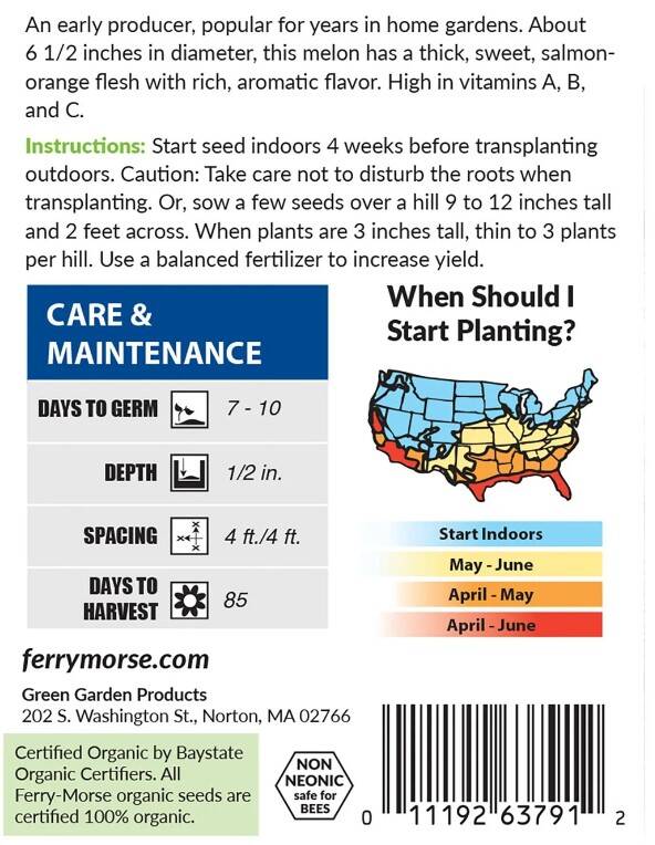 Cantaloupe Hales Best Organic 1 Cantaloupe Hales Best Organic