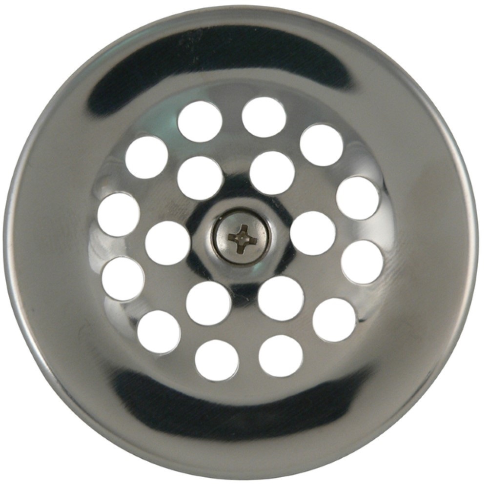 Strainer Dome Cover With Screw, Metal, Polished Chrome