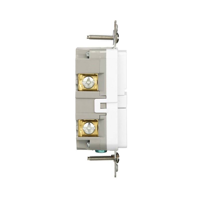 15-Amp 125-Volt Auto-Grounding Self-Test GFCI Duplex Receptacle, 1-Pack, White