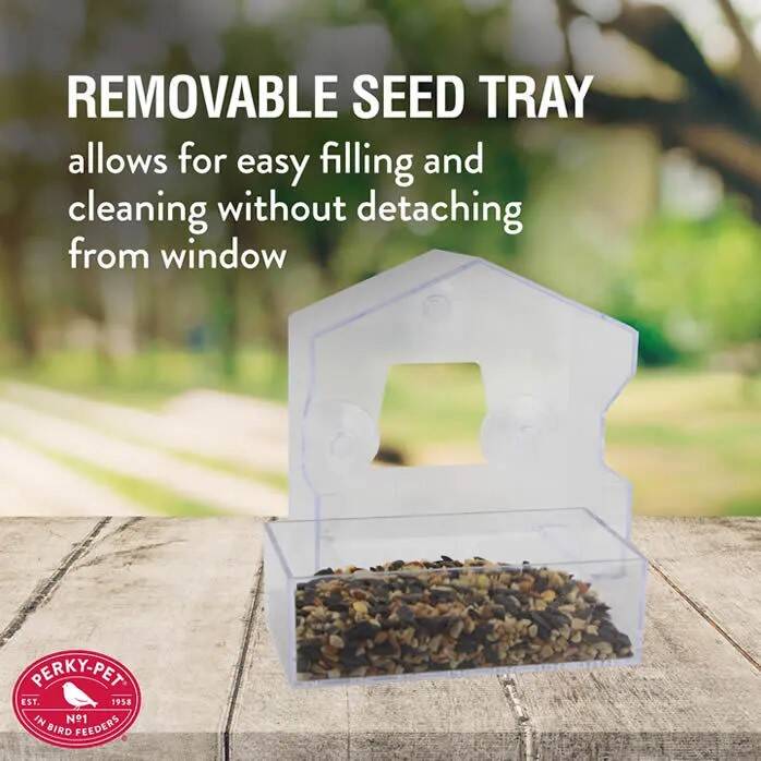 Perky-Pet 345 Small Bird Feeder, 0.5-Pound, Black-Oil Sunflower Seed, Mixed Seed, Sunflower Chips, Safflower Seed 4 Perky-Pet 345 Small Bird Feeder, 0.5-Pound, Black-Oil Sunflower Seed, Mixed Seed, Sunflower Chips, Safflower Seed