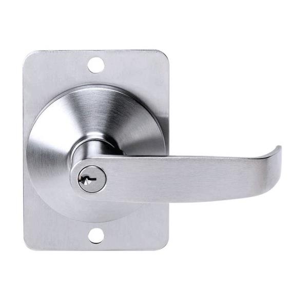 Satin Chrome Exterior Sectional Lever Trim 1 Satin Chrome Exterior Sectional Lever Trim