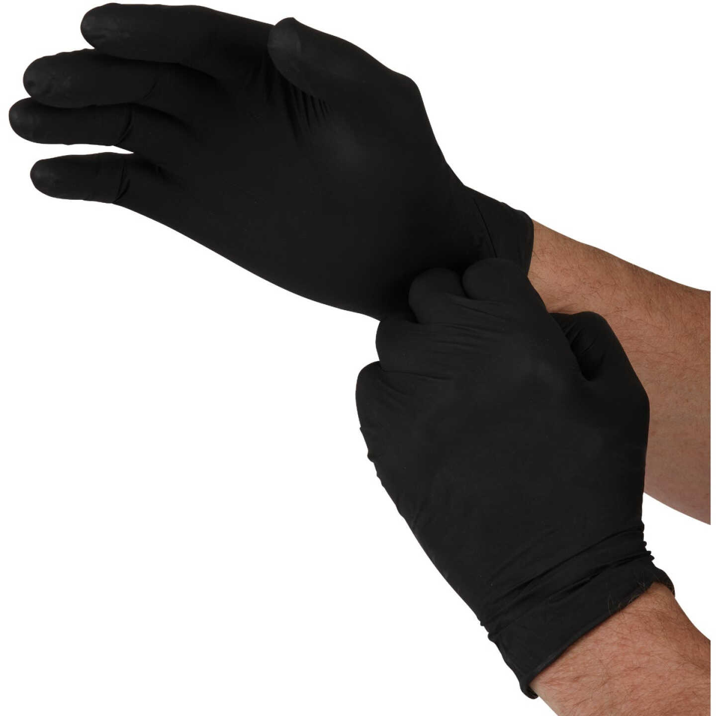 Large, Black, Nitrile, Powder-Free, Disposable Gloves 2 Large, Black, Nitrile, Powder-Free, Disposable Gloves
