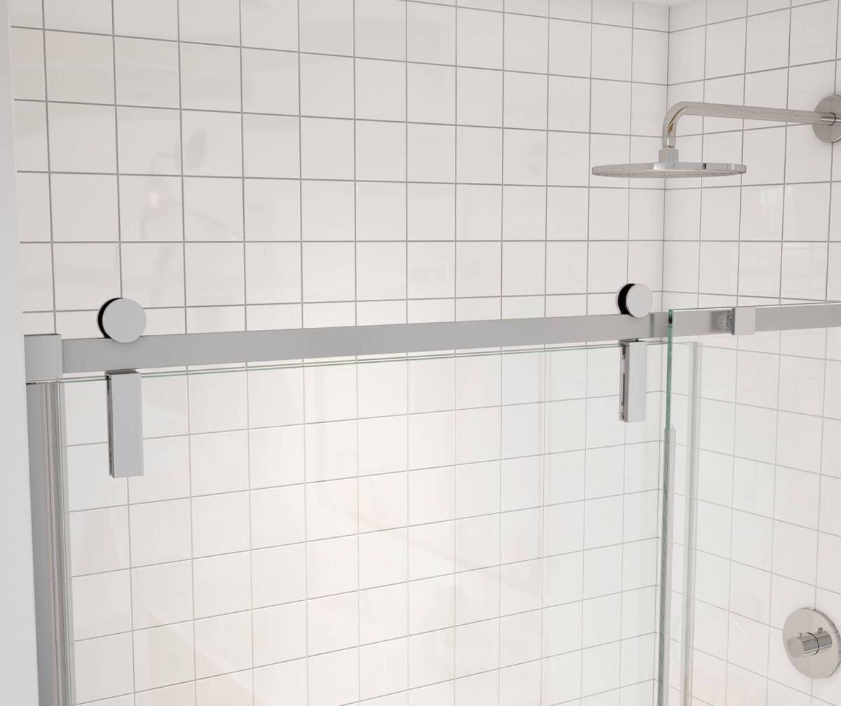 55-1/4 To 58-1/2-Inch X 57-Inch Outback Brushed Nickel Sliding Tub Door 2 55-1/4 To 58-1/2-Inch X 57-Inch Outback Brushed Nickel Sliding Tub Door