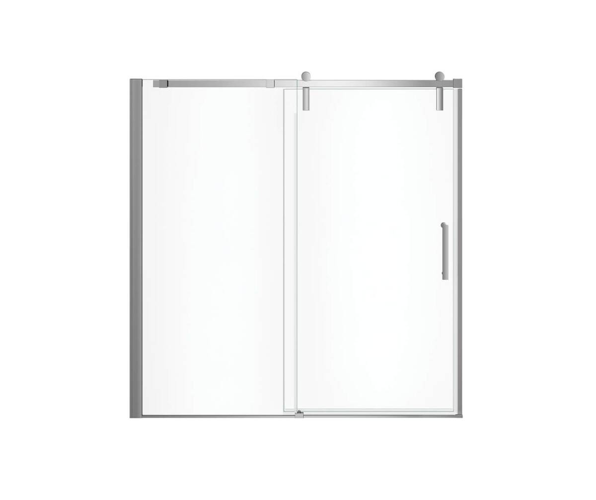 55-1/4 To 58-1/2-Inch X 57-Inch Outback Brushed Nickel Sliding Tub Door 4 55-1/4 To 58-1/2-Inch X 57-Inch Outback Brushed Nickel Sliding Tub Door