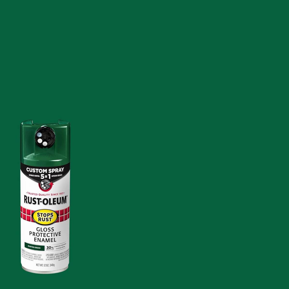 12-Ounce 5-In-1 Spray Protective Enamel In Hunter Green Gloss 1 12-Ounce 5-In-1 Spray Protective Enamel In Hunter Green Gloss