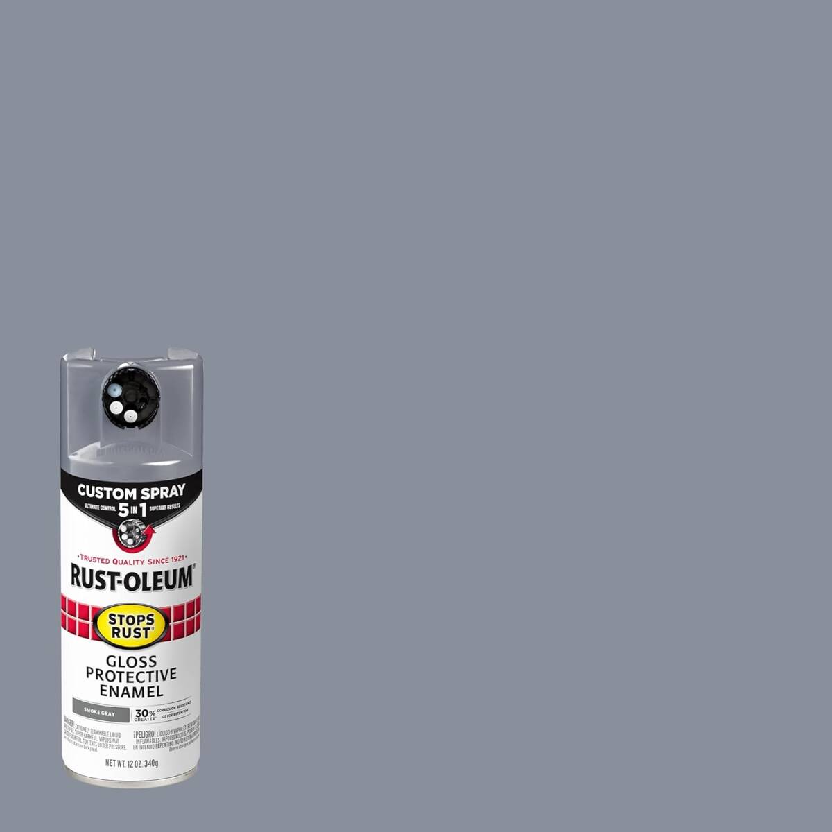 12-Ounce 5-In-1 Spray Protective Enamel In Smoke Gray Gloss 1 12-Ounce 5-In-1 Spray Protective Enamel In Smoke Gray Gloss