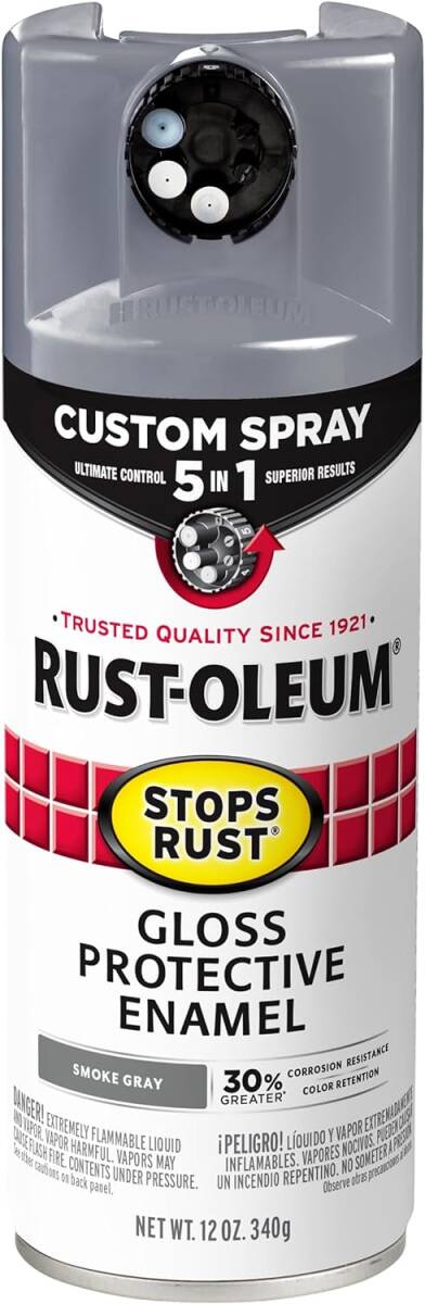 12-Ounce 5-In-1 Spray Protective Enamel In Smoke Gray Gloss 7 12-Ounce 5-In-1 Spray Protective Enamel In Smoke Gray Gloss