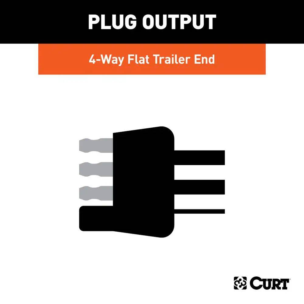 4-Way Flat Connector Plug With 12-Inch Wires, Trailer Side 3 4-Way Flat Connector Plug With 12-Inch Wires, Trailer Side