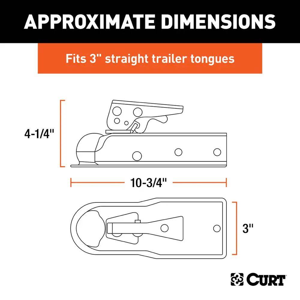 2-Inch Straight-Tongue Coupler With Posi-Lock