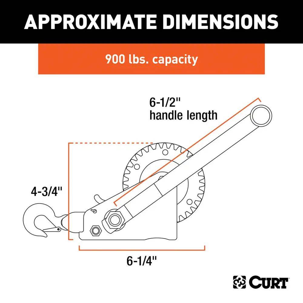Hand Crank Winch With 15-Foot Strap