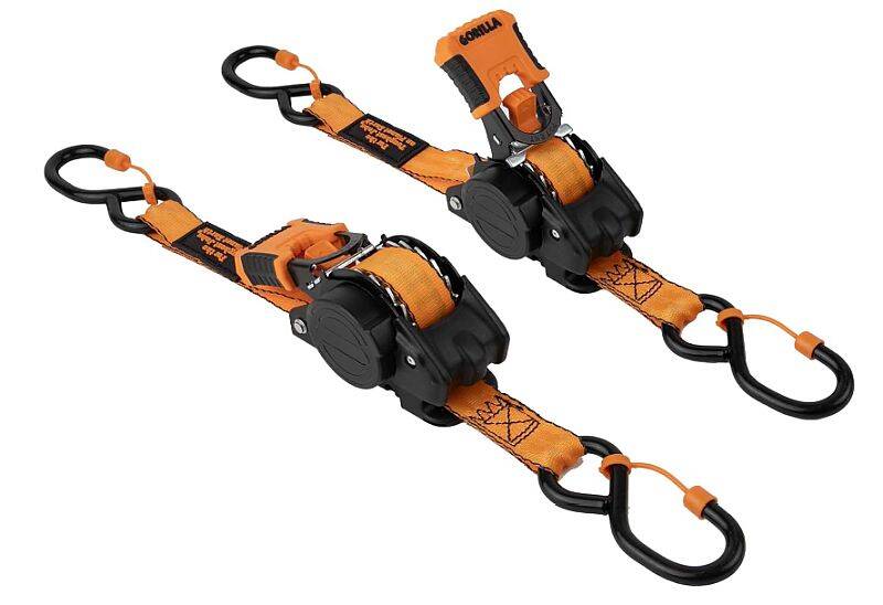 1-Inch X 10-Foot 1200-Lb Capacity Ratchet Strap 2-Pack