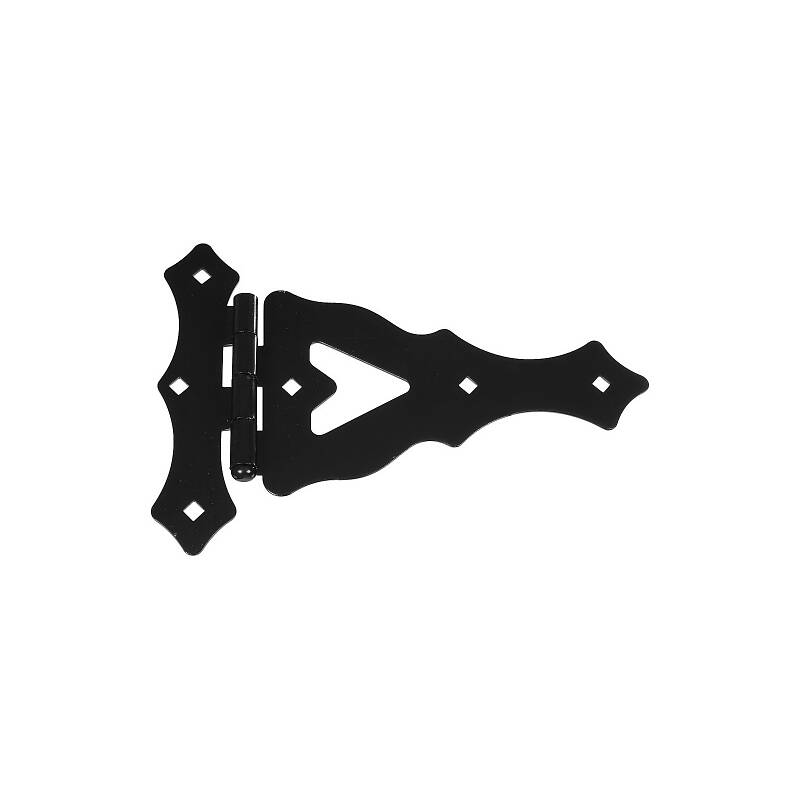 10-Inch Black Steel Gate Hinge-2.51 X 9.37- Inch Frame Leaf