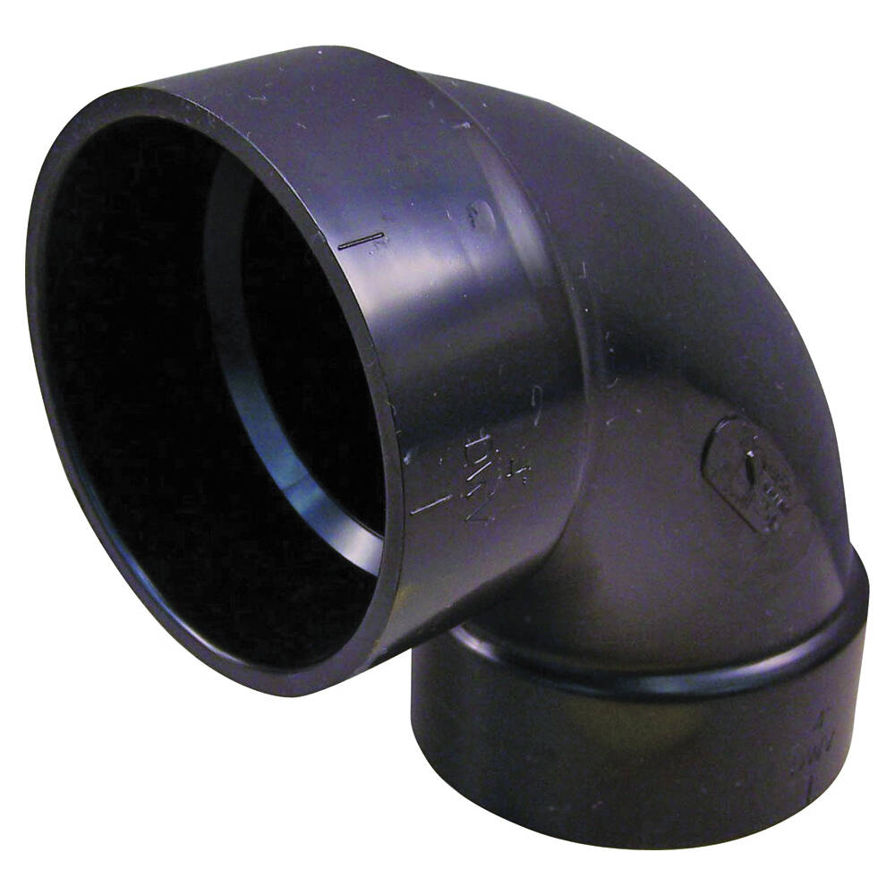 Hub x Hub 90u00b0 DWV Sanitary ABS Elbow, 2 2 Hub x Hub 90\u00b0 DWV Sanitary ABS Elbow, 2\
