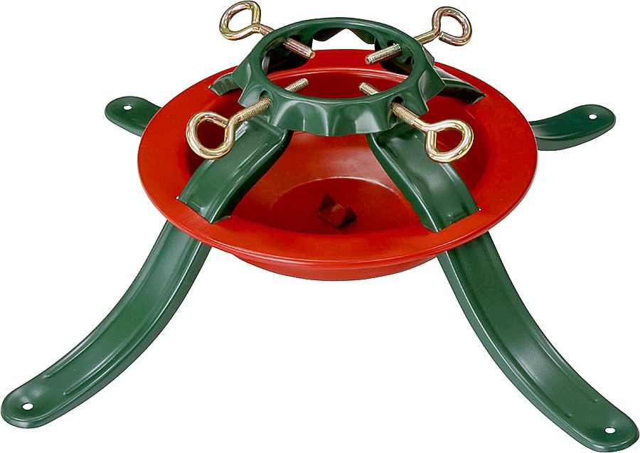 22-Inch Green/Red Steel Powder Coated Natural Tree Stand