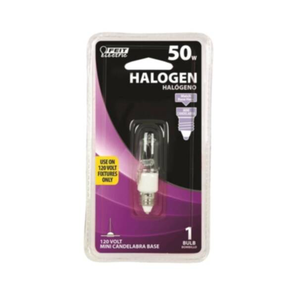 50-Watt Warm White T4 E11-Mini Candelabra Dimmable Halogen Bulb, 1-Pack 2 50-Watt Warm White T4 E11-Mini Candelabra Dimmable Halogen Bulb, 1-Pack