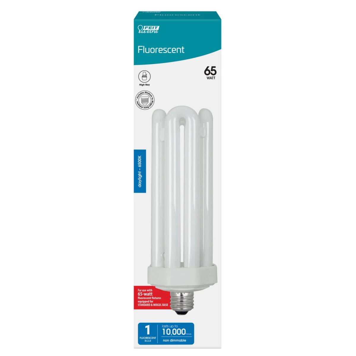 300-Watt Equivalent Tubular E39-Mogul Daylight Non-Dimmable Compact Fluorescent CFL Light Bulb,1-Pack