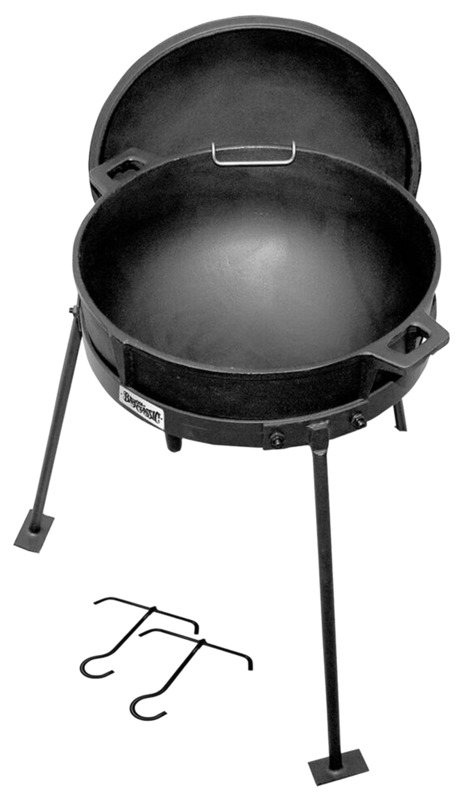7-Gallon Cast Iron Jambalaya Kettle With Stand