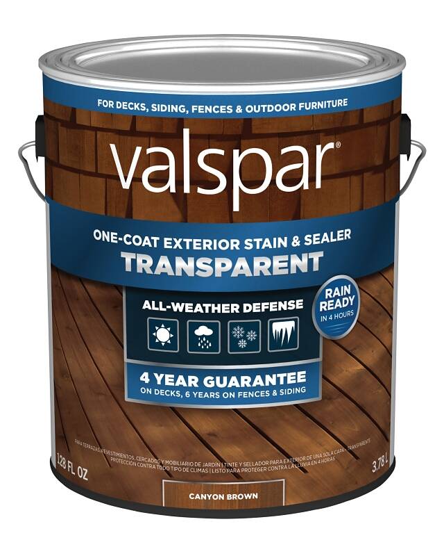 1-Gallon, Canyon Brown, One Coat, Transparent Stain And Sealer 9 1-Gallon, Canyon Brown, One Coat, Transparent Stain And Sealer