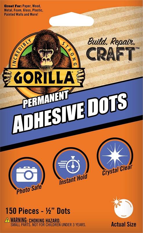 Build Repair Craft™ Transparent Permanent Adhesive Dots, 150-Count