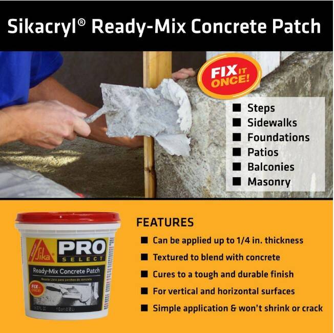 1-Gallon Concrete Patch Ready-Mix 2 1-Gallon Concrete Patch Ready-Mix