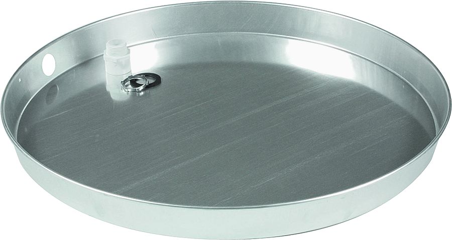 24-Inch Round Aluminum Drain Pan 1 24-Inch Round Aluminum Drain Pan
