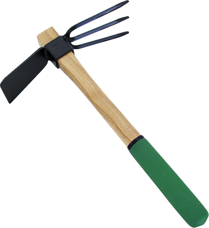 14-1/4-Inch Black Carbon Steel Hoe And Cultivator