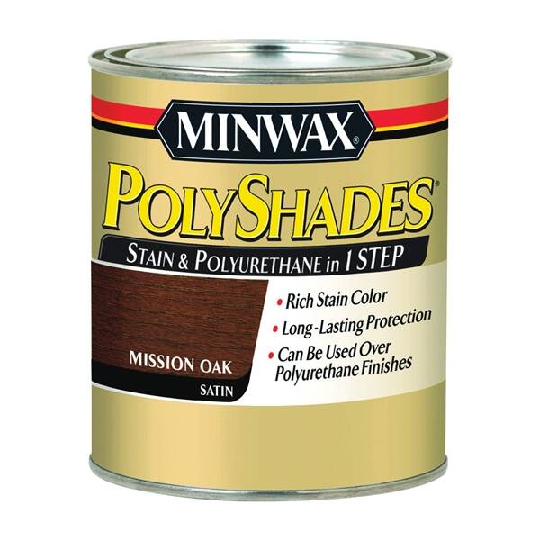 0.5-Pint Mission Oak Satin Wood Stain And Polyurethane