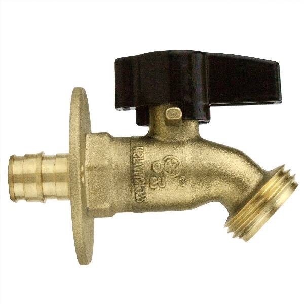 Garden Hose Bibb, 1/2 In Pex X 3/4 In Mght, 2 Ports/Ways