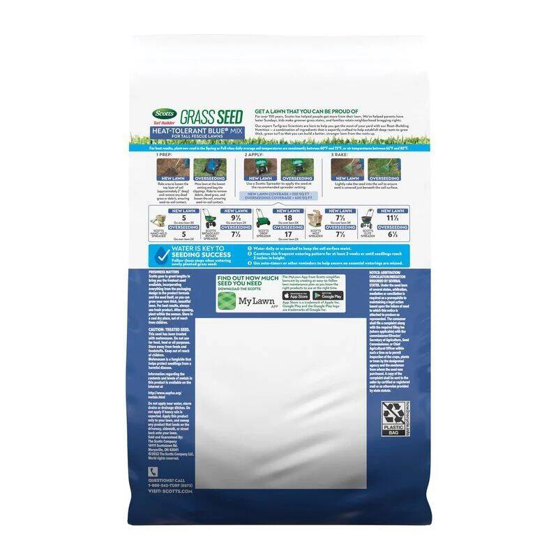 2.4-Pound Turf Builder® Grass Seed Heat-Tolerant Blue® Mix for Tall Fescue Lawns, 4-0-0