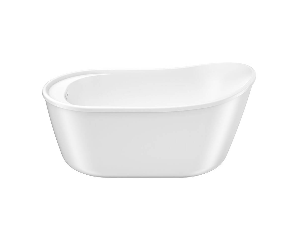 58-Inch X 32-Inch Davis White AcrylX Freestanding End Drain Bathtub With White Skirt 4 58-Inch X 32-Inch Davis White AcrylX Freestanding End Drain Bathtub With White Skirt