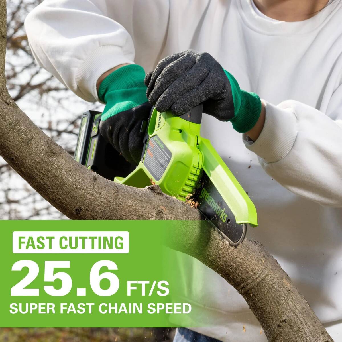 24-Volt 6-Inch Cordless Brushless Pruner Saw With 2.0Ah Battery & Charger 2 24-Volt 6-Inch Cordless Brushless Pruner Saw With 2.0Ah Battery & Charger