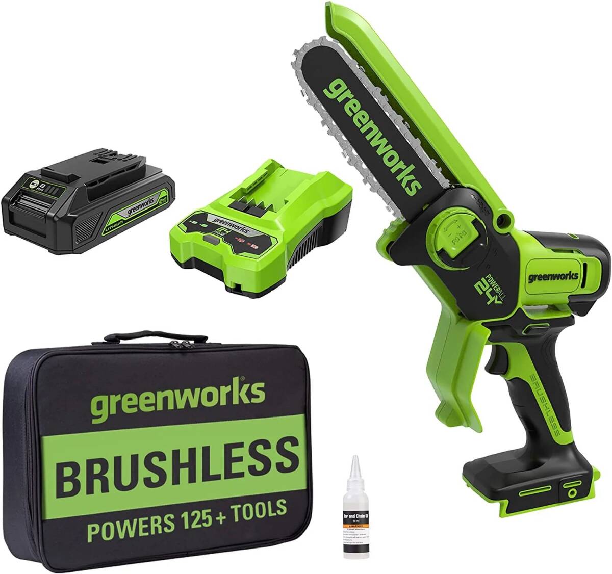 24-Volt 6-Inch Cordless Brushless Pruner Saw With 2.0Ah Battery & Charger 3 24-Volt 6-Inch Cordless Brushless Pruner Saw With 2.0Ah Battery & Charger