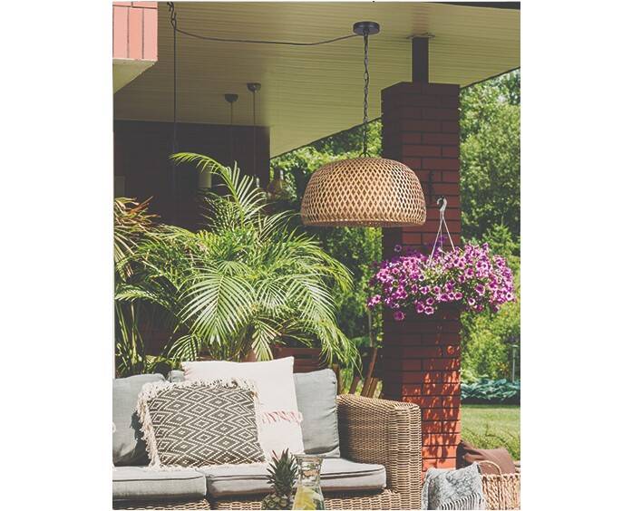 1 Light Hanoi Pendant In Black And Bamboo 1 1 Light Hanoi Pendant In Black And Bamboo