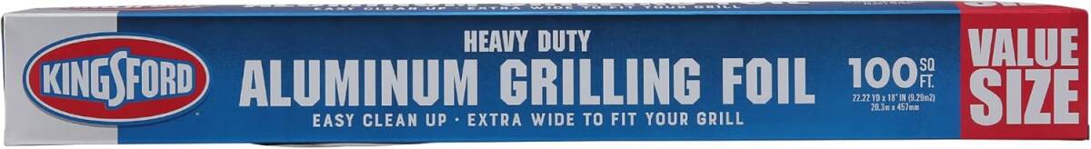 100 Square Foot Gray Aluminum Heavy Duty Grilling Foil