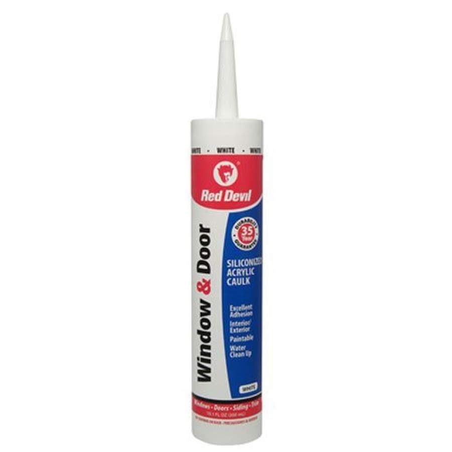 10.1 Fl. Oz. White Window And Door Siliconized Acrylic Caulk 1 10.1 Fl. Oz. White Window And Door Siliconized Acrylic Caulk