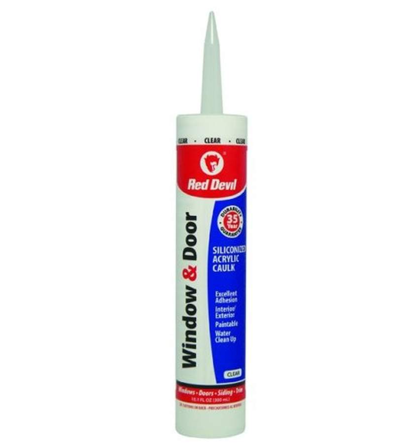 Window and Door Siliconized Acrylic Caulk 10.1 fl. oz. Clear 2 Window and Door Siliconized Acrylic Caulk 10.1 fl. oz. Clear