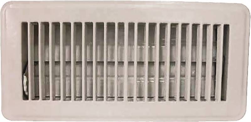 4 x 10-Inch White Steel Floor Register 1 4 x 10-Inch White Steel Floor Register