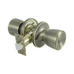 Privacy Door Knob Lockset, Antique Brass 1 Privacy Door Knob Lockset, Antique Brass