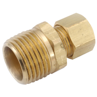 COMP x MIP Brass Coupling, 1/4 1 COMP x MIP Brass Coupling, 1/4\