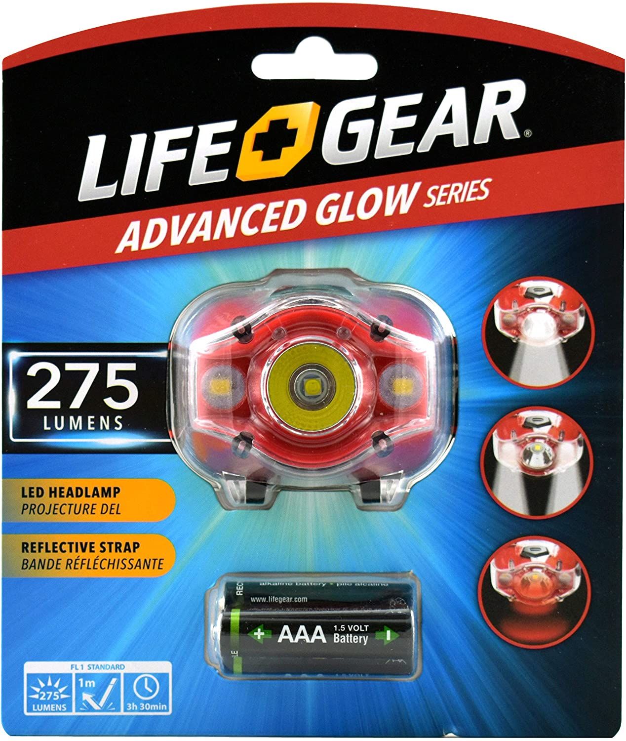 Life Gear, 275-Lumen, Multi-Mode Headlamp, Each