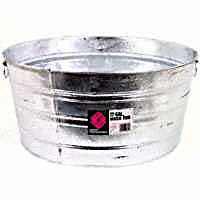 10.5 Gal Round Hot Dipped Steel Tub