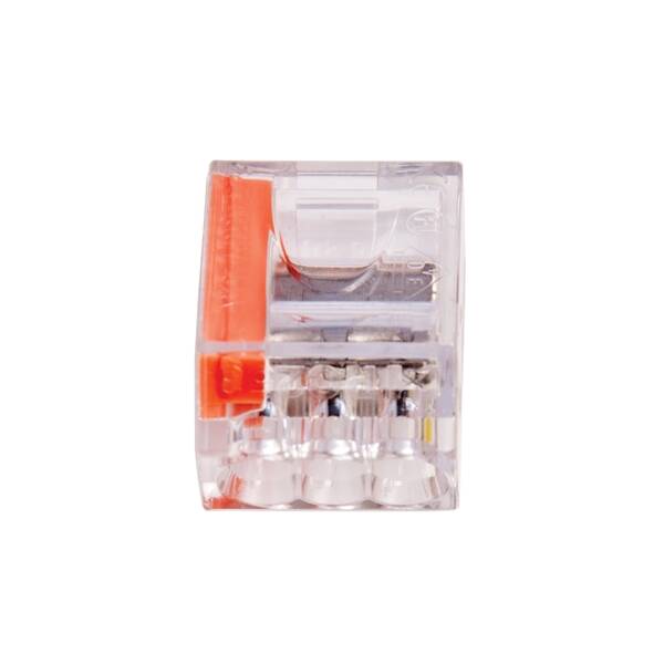 600 V 22 To 12 AWG Clear/Oragen Wire Connector