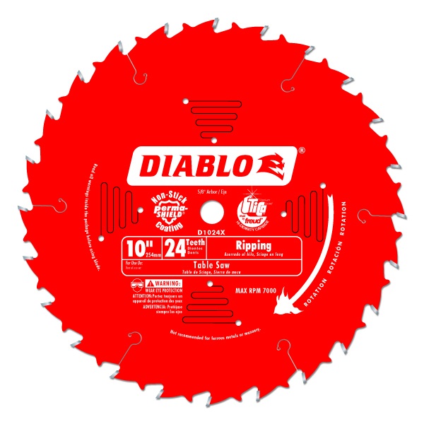 10-Inch X 24-Tooth Ripping Saw Blade