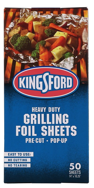 Heavy Duty Pre-Cut Pop-Up Grilling Foil Sheet, 50-Count 5 Heavy Duty Pre-Cut Pop-Up Grilling Foil Sheet, 50-Count
