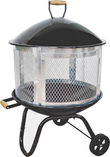 28-Inch Round Black Steel Fire Pit