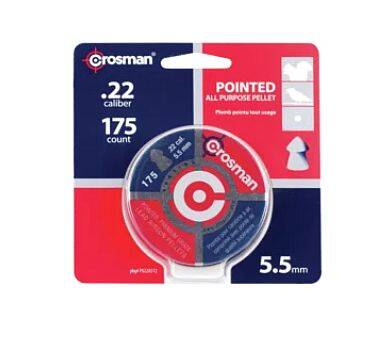 Pointed Pellet Airgun Ammo, 0.22, 175-Pack